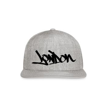 london - Snapback Baseball Cap - heather gray - Front