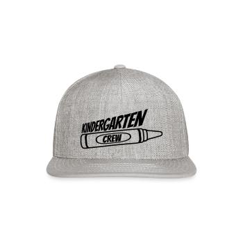 Team kindergarten crew wax - Snapback Baseball Cap - heather gray - Front