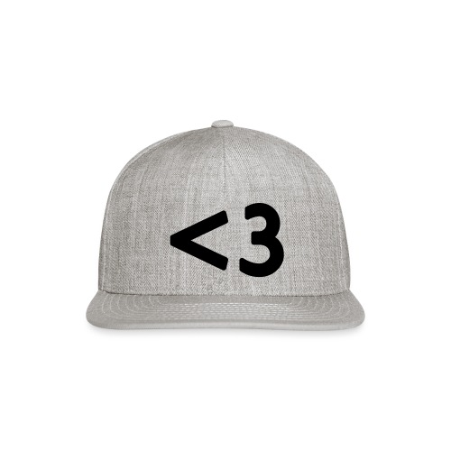 3 Less than three heart design - Snapback Baseball Cap