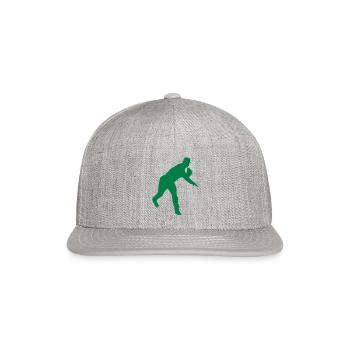 Baseball pitcher throwing a pitch - Snapback Baseball Cap - heather gray - Front