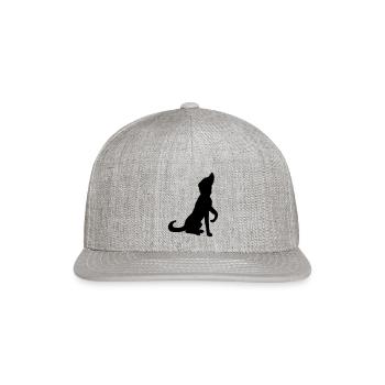 Dog pet - Snapback Baseball Cap - heather gray - Front