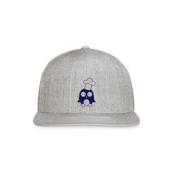 Penguin Kitchen Restaurant Chef Hat Food Cooking - Snapback Baseball Cap - heather gray - Front