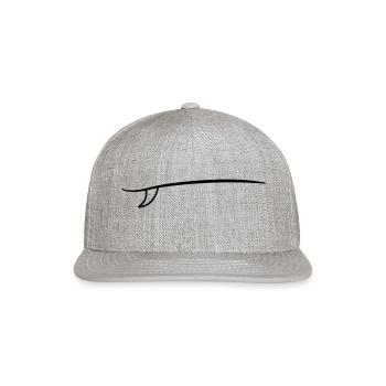 surfboard board for surfing on big waves - Snapback Baseball Cap - heather gray - Front