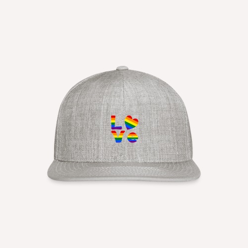 Gay Pride Rainbow LOVE - Snapback Baseball Cap