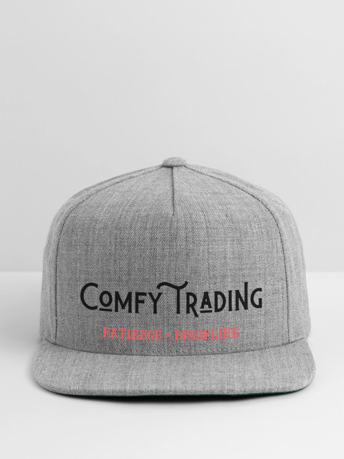 Comfy trading - Snapback Baseball Cap - heather gray - Front
