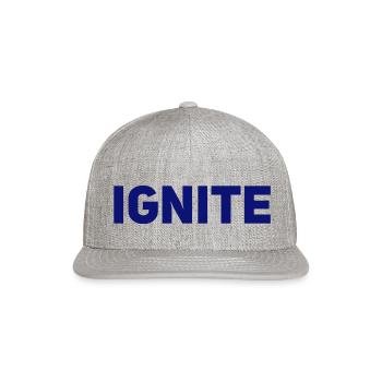 Ignite - Snapback Baseball Cap - heather gray - Front