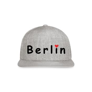 Berlin Germany - Snapback Baseball Cap - heather gray - Front
