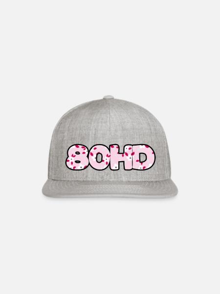 80hd ADHD pink floral - Snapback Baseball Cap - heather gray