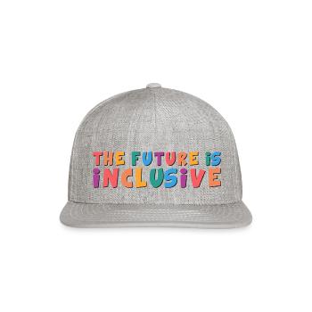 The Future Is Inclusive - Snapback Baseball Cap - heather gray - Front
