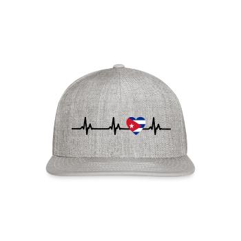 Cuba In My Heart - Snapback Baseball Cap - heather gray - Front