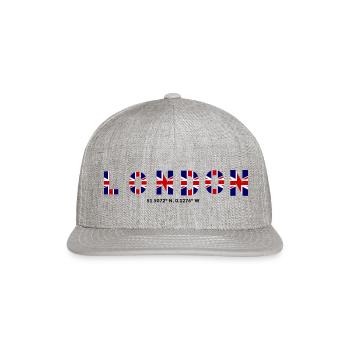 LONDON - Snapback Baseball Cap - heather gray - Front