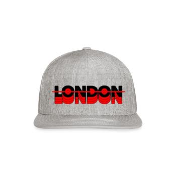 London - Snapback Baseball Cap - heather gray - Front