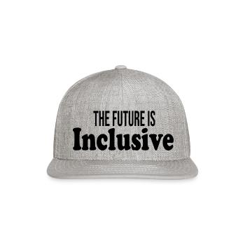 The Future Is Inclusive - Snapback Baseball Cap - heather gray - Front