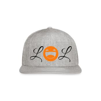 LOL - Snapback Baseball Cap - heather gray - Front