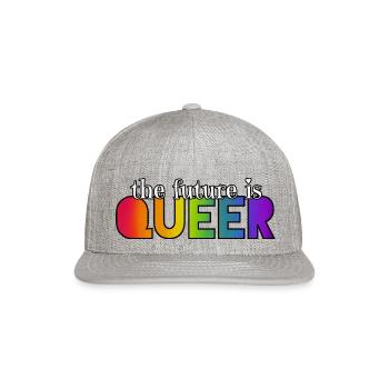 The Future is Queer love - Snapback Baseball Cap - heather gray - Front
