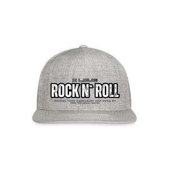I Love Rock N Roll - Snapback Baseball Cap - heather gray - Front