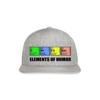 Sarcasm - Snapback Baseball Cap - heather gray - Front