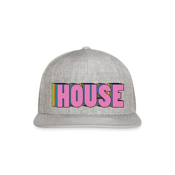 House trending - Snapback Baseball Cap - heather gray - Front