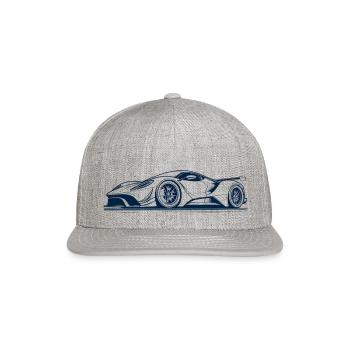 Shadow Blade - Snapback Baseball Cap - heather gray - Front