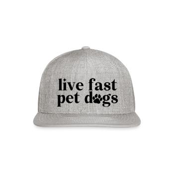 PET DOGS - Snapback Baseball Cap - heather gray - Front