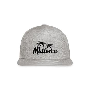 Mallorca Island Feeling Vacation Palm Trees Beach - Snapback Baseball Cap - heather gray - Front