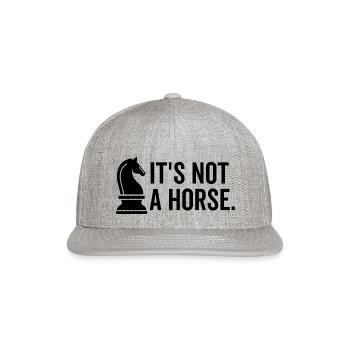 It's Not a Horse - Snapback Baseball Cap - heather gray - Front