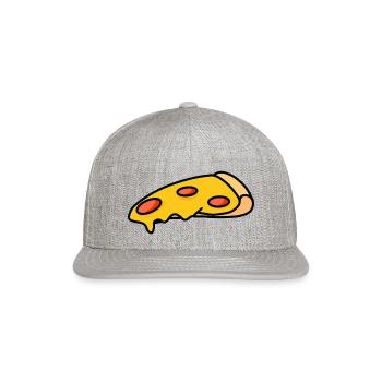 Pizza slice - Snapback Baseball Cap - heather gray - Front