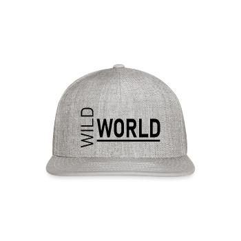 World Wild - Snapback Baseball Cap - heather gray - Front