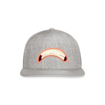 mouth - Snapback Baseball Cap - heather gray - Front