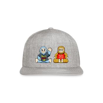 Big Foot Yeti - Snapback Baseball Cap - heather gray - Front