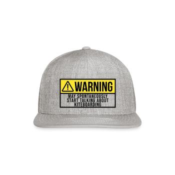 Start Talking About Kiteboarding - Snapback Baseball Cap - heather gray - Front