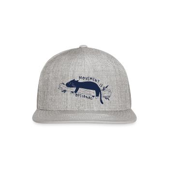 Movement Is Optional - Snapback Baseball Cap - heather gray - Front
