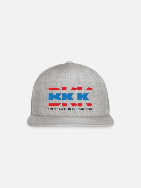 BKK Bangkok Thailand nostalgia - Snapback Baseball Cap - heather gray