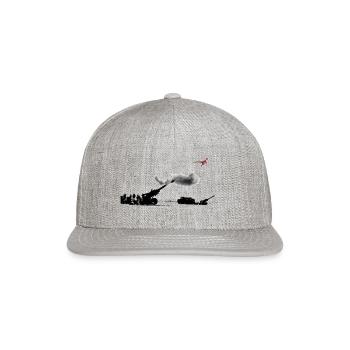 About time - Snapback Baseball Cap - heather gray - Front