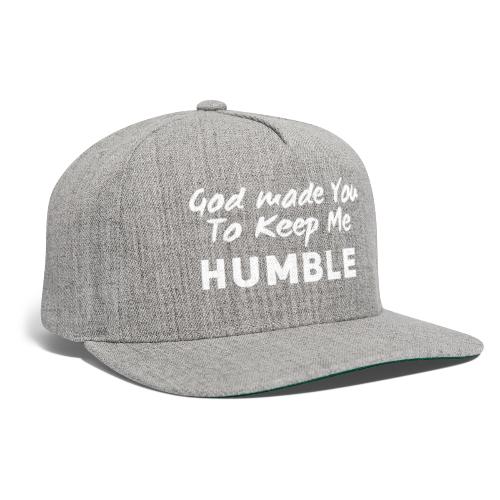 Christian humility (white) - Snapback Baseball Cap