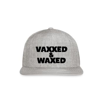 Vaxxed and Waxed 1 - Snapback Baseball Cap - heather gray - Front