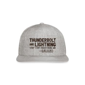 Thunderbolts And Lightning - Snapback Baseball Cap - heather gray - Front
