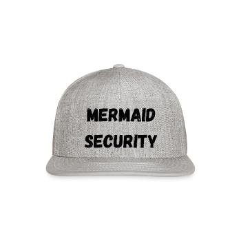 MERMAID SECURITY - Snapback Baseball Cap - heather gray - Front
