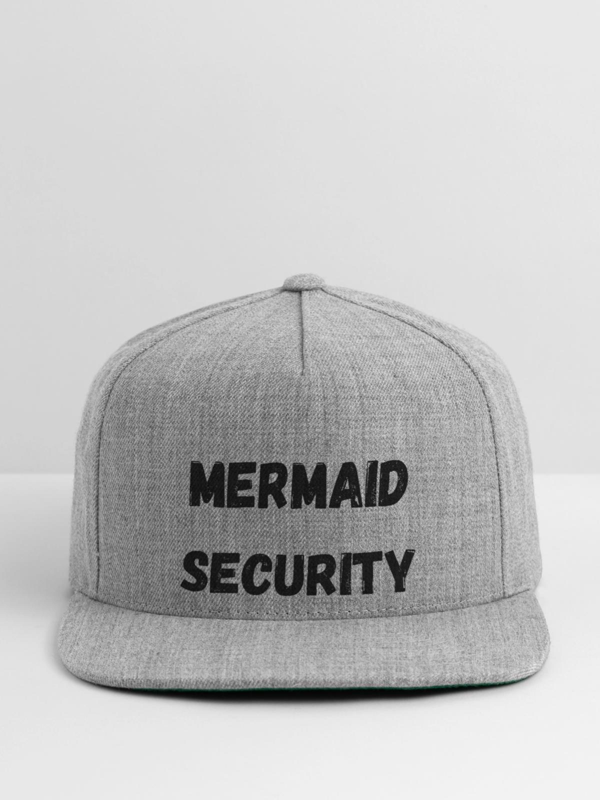 MERMAID SECURITY - Snapback Baseball Cap - heather gray - Front