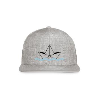 paper boat - Snapback Baseball Cap - heather gray - Front