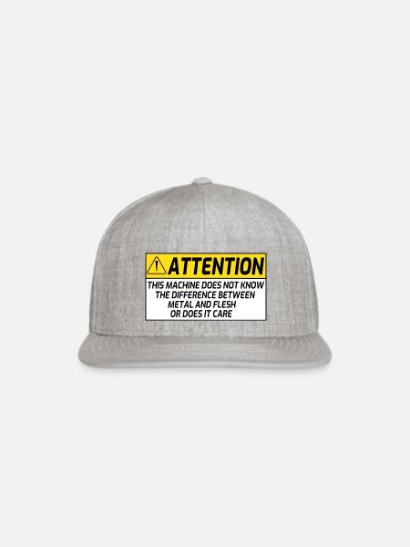 This Machine Does Not Know The Difference Between - Snapback Baseball Cap - heather gray