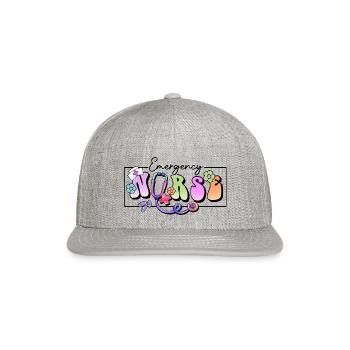 Emergency Nurse frame - Snapback Baseball Cap - heather gray - Front