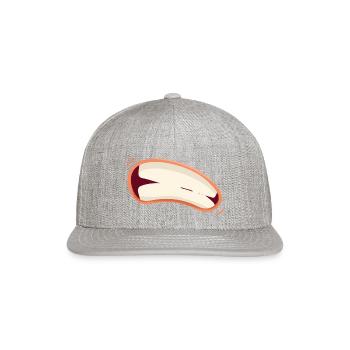 mouth - Snapback Baseball Cap - heather gray - Front