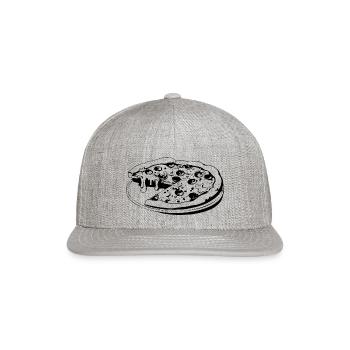 Pizza Slice Pizzeria - Snapback Baseball Cap - heather gray - Front