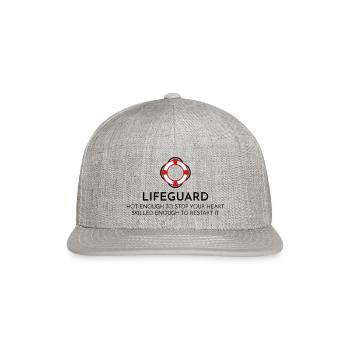 lifeguard - Snapback Baseball Cap - heather gray - Front