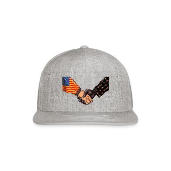 Juneteenth African American - Snapback Baseball Cap - heather gray - Front