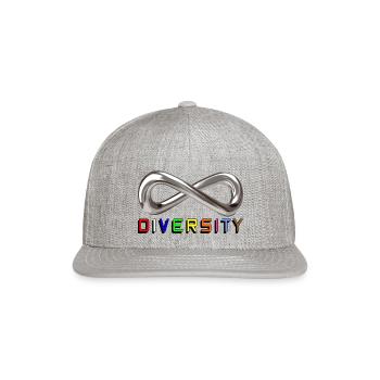 Infinite Diversity - Snapback Baseball Cap - heather gray - Front