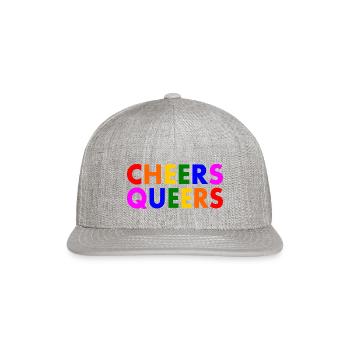 Cheers queers - Snapback Baseball Cap - heather gray - Front