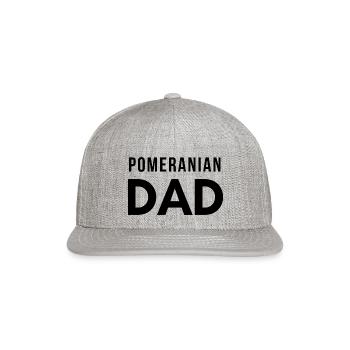 Pomeranian Dad - Snapback Baseball Cap - heather gray - Front