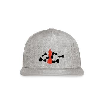 Chessmen - Snapback Baseball Cap - heather gray - Front